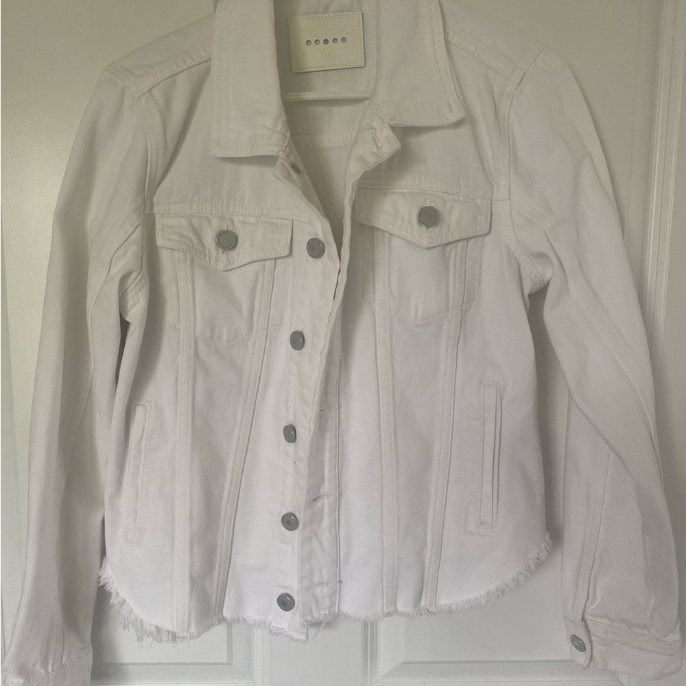 BLANKNYC Women's White Denim Jacket